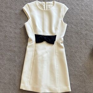 Kate Spade Cream Dress with Black Bow Accent